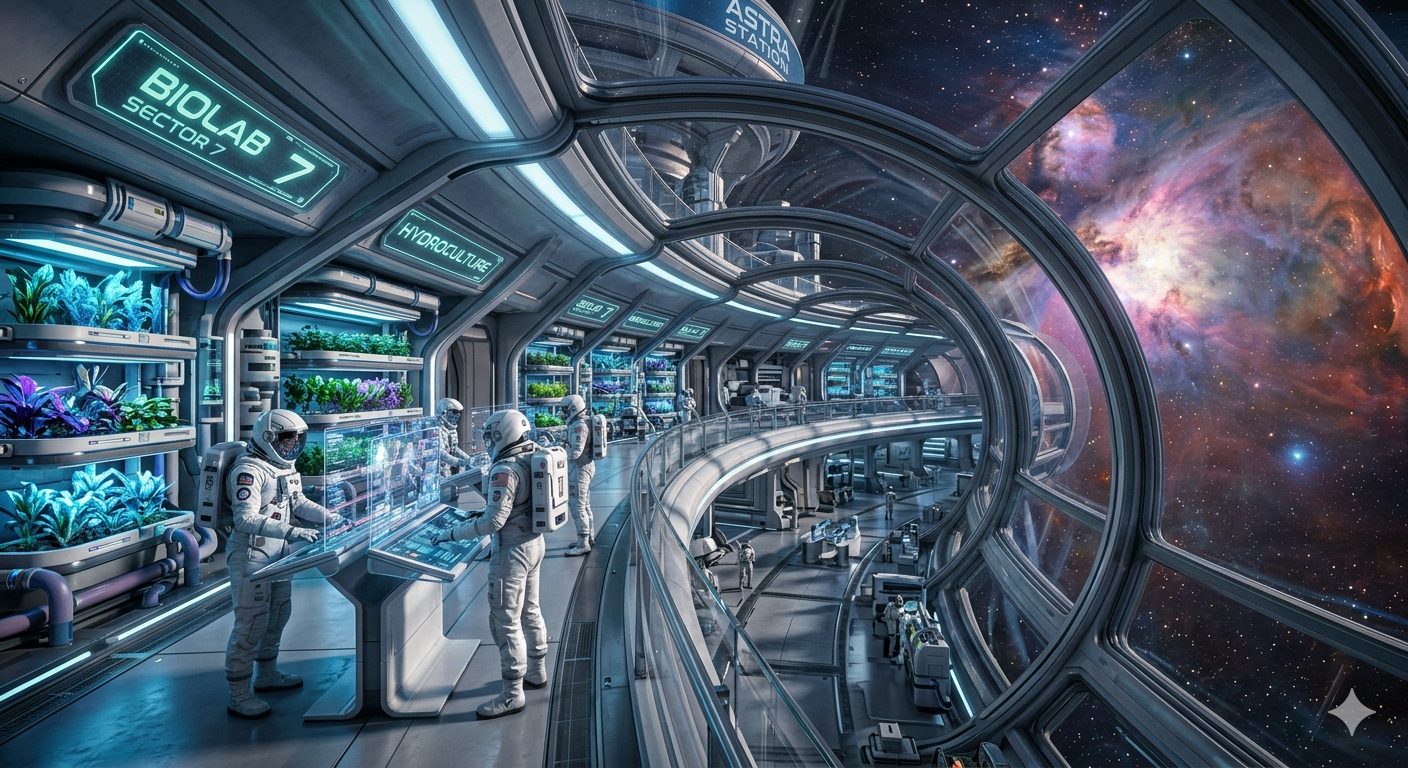 Futuristic Space Station Interior